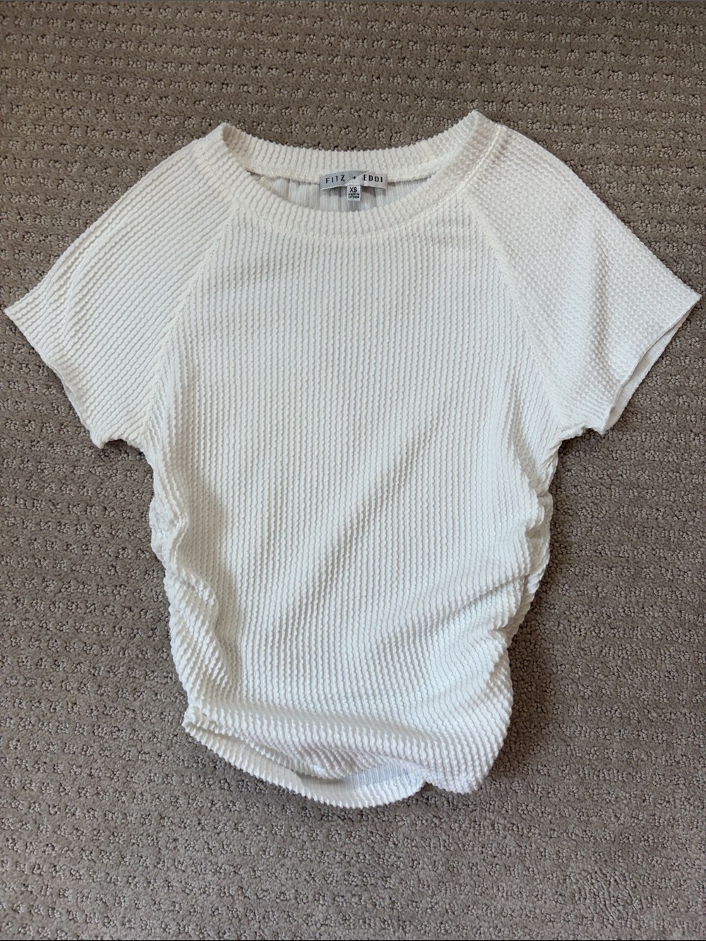 Buckle/ Fitz + Eddi White Ribbed Short-Sleeve Tee